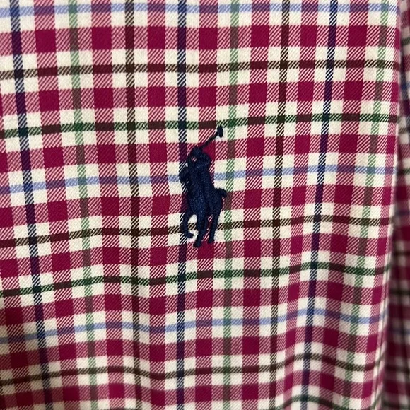 Polo by Ralph Lauren Red Long Sleeve Shirt Slim Fit Small - Picture 2 of 5
